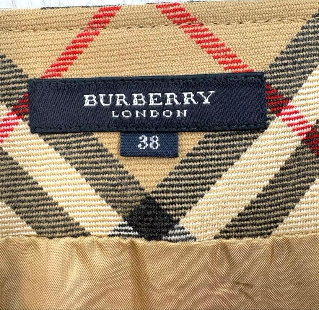 美品✨️王道✨️バーバリーロンドン プリーツスカート ノバチェック ウール M