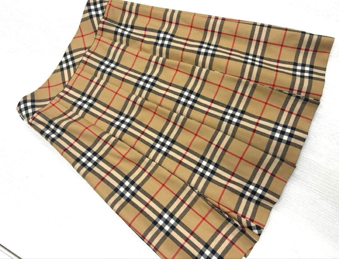 美品✨️王道✨️バーバリーロンドン プリーツスカート ノバチェック ウール M