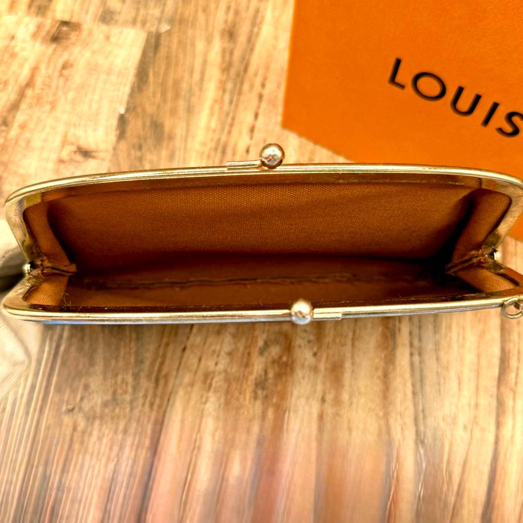⛄️美品⛄️ルイヴィトン　モノグラム　がま口　ポーチ USAバケット付属品#433
