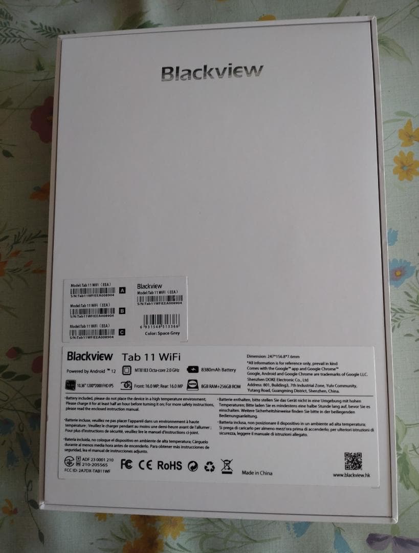 【美品】Blackview Tab 11 8GB/256GB 2Kディスプレイ