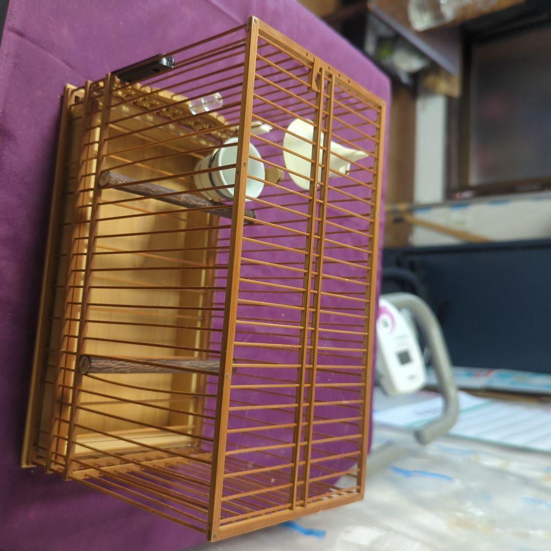 130　 鳥籠６個＆6羽用寝桶（総桐板製）