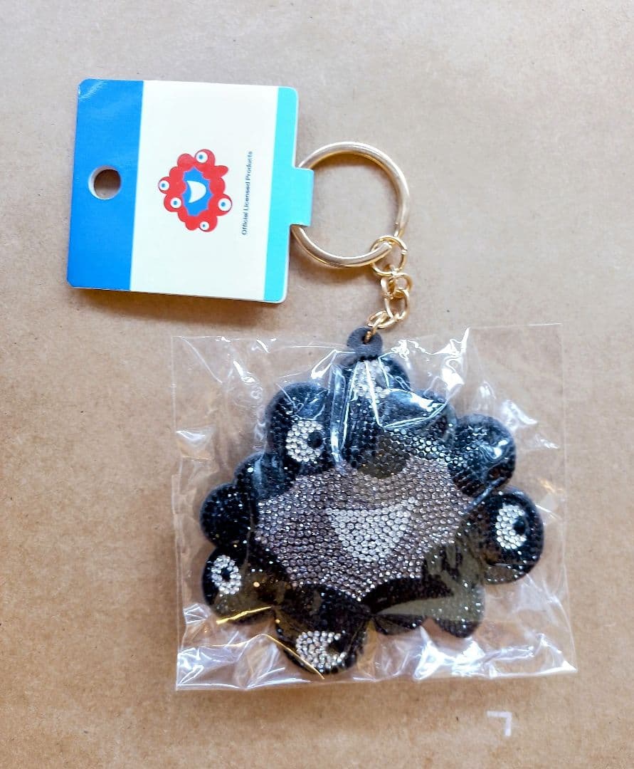 大阪関西万博 EXPO ラインストーン マスコット キーホルダー 黒ミャクミャク