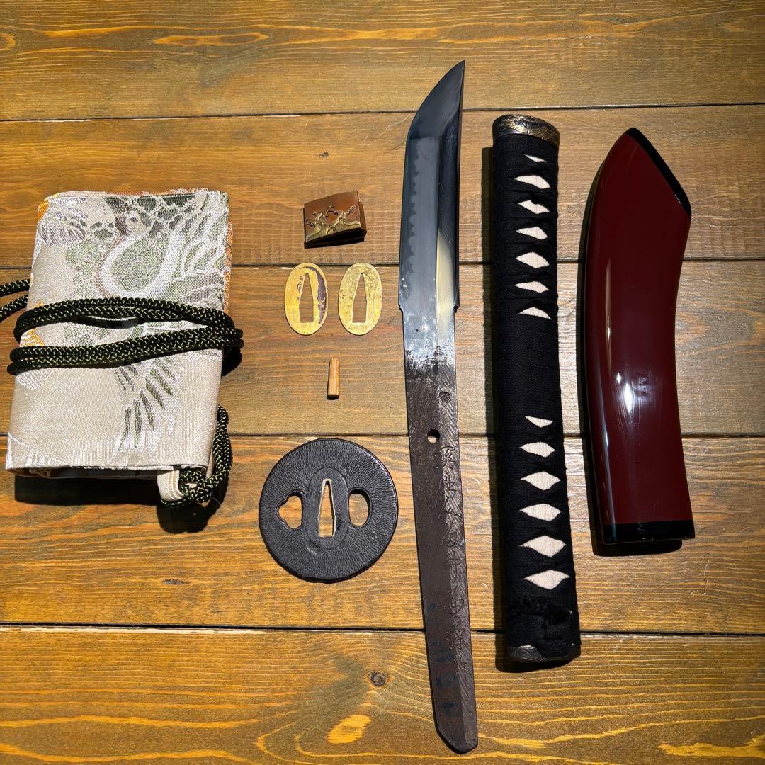 日本刀残欠クラフトナイフNo.95 藤井兼藤 薙刀風拵