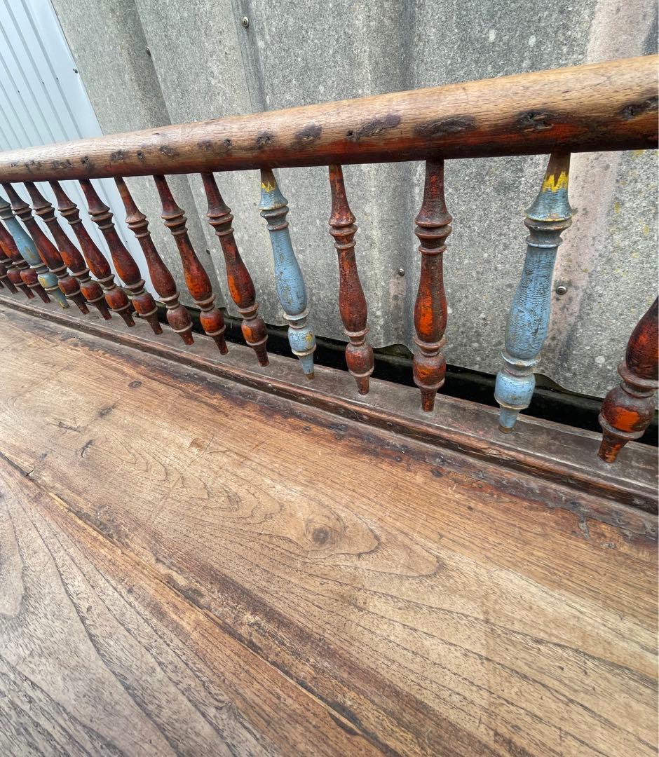 稀少/アンティーク/インド/インド家具/古材/長椅子/ベンチ/店舗什器