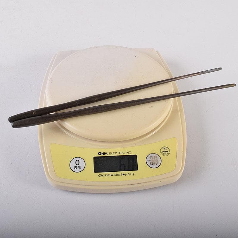 茶道具　銅製　手焙用火箸　13膳まとめて　書付箱　M　8070