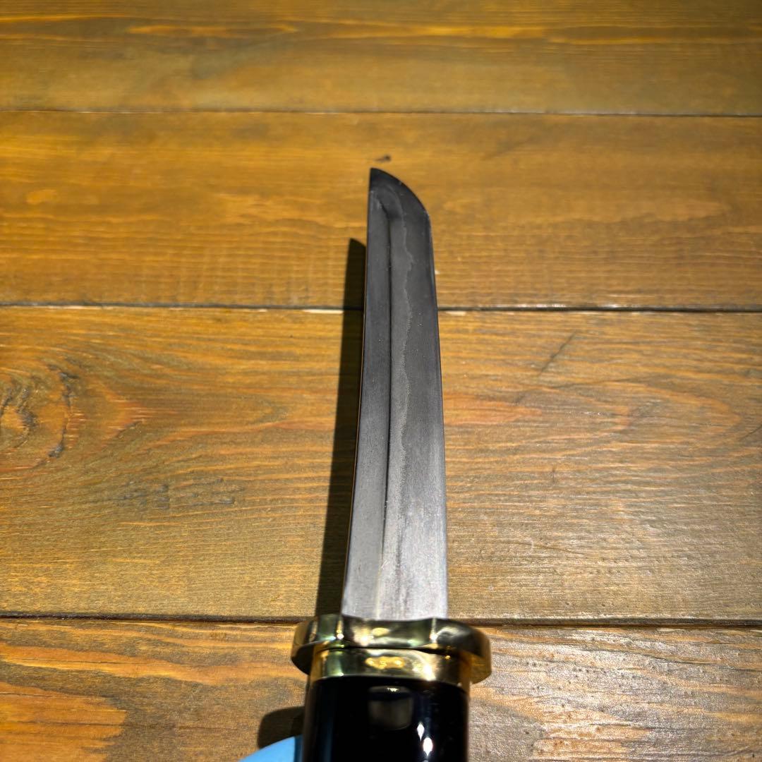 日本刀残欠クラフトナイフNo.76 政常 切先 黒鞘