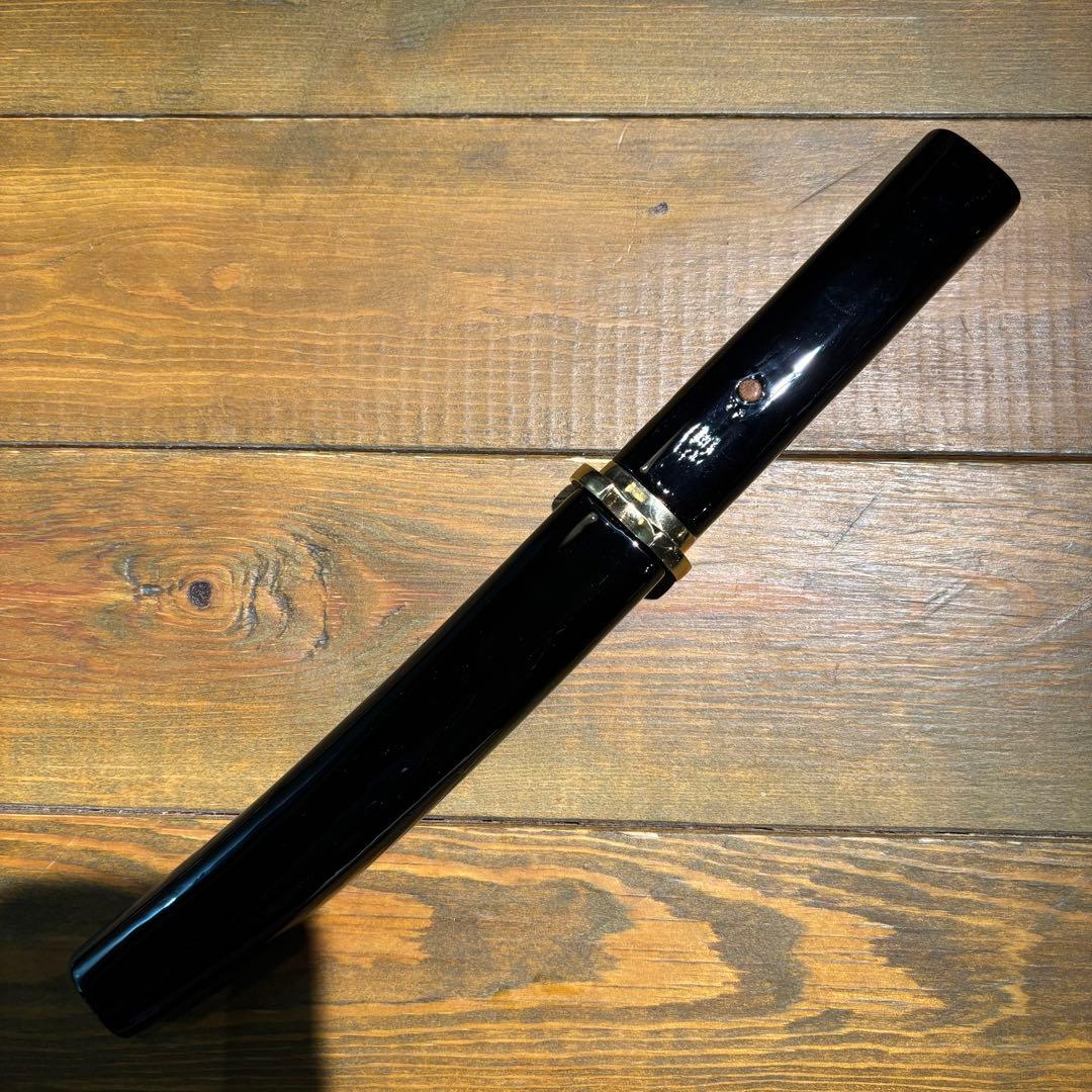日本刀残欠クラフトナイフNo.76 政常 切先 黒鞘