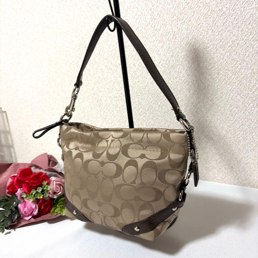 未使用級 COACH コーチ スタッズ アクセサリーポーチ ハンドバッグ