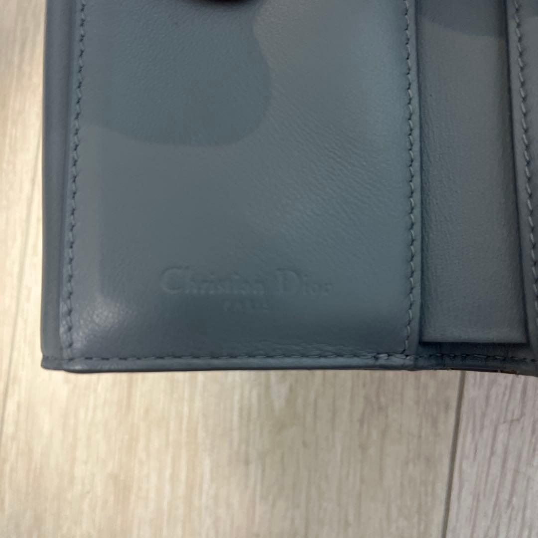 Dior ディオール　ブルー　三つ折り財布