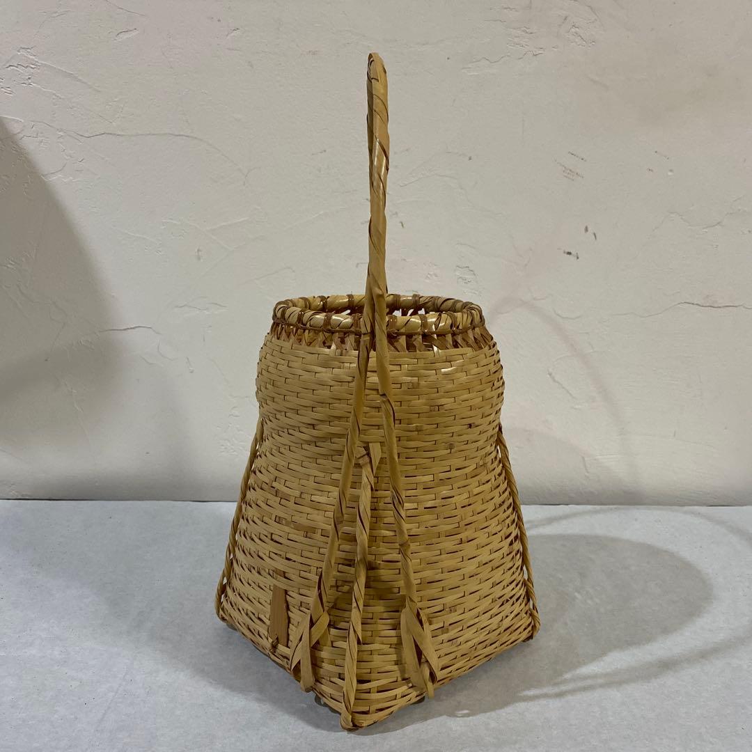 茶道具　竹籠　方円籠　即中斎好み