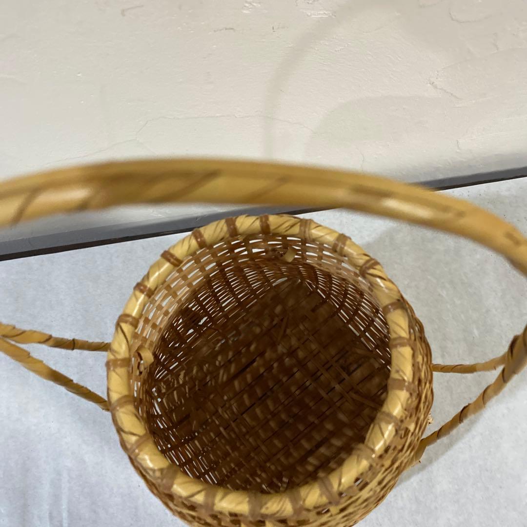 茶道具　竹籠　方円籠　即中斎好み