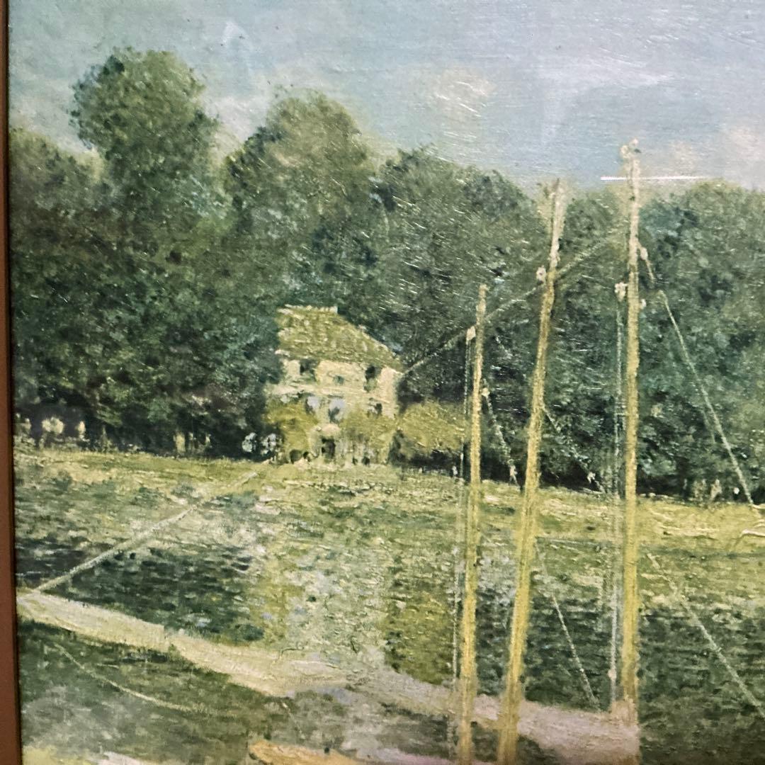 作者　Claude Monet （クラウド　モネ）　油彩画　ボート 1874年