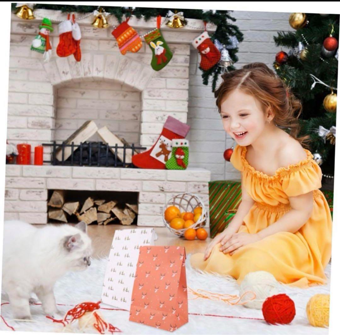 包装 クラフト紙 お楽しみ会 プレゼント交換 お菓子クリスマス サンタ