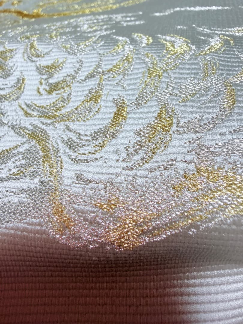 高級 袋帯 正絹 お太鼓柄 となみ織物 となみ帯 落款入 龍 ドラゴン 訪問着