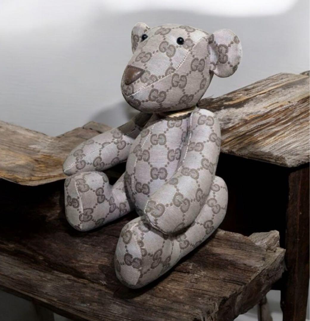 GUCCI グッチ GGキャンバス テディベア　ぬいぐるみ オールドグッチ