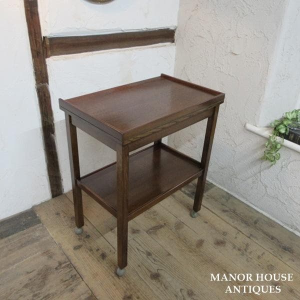 イギリス製 アンティーク 家具 カードテーブル キッチンワゴン 英国 6036e