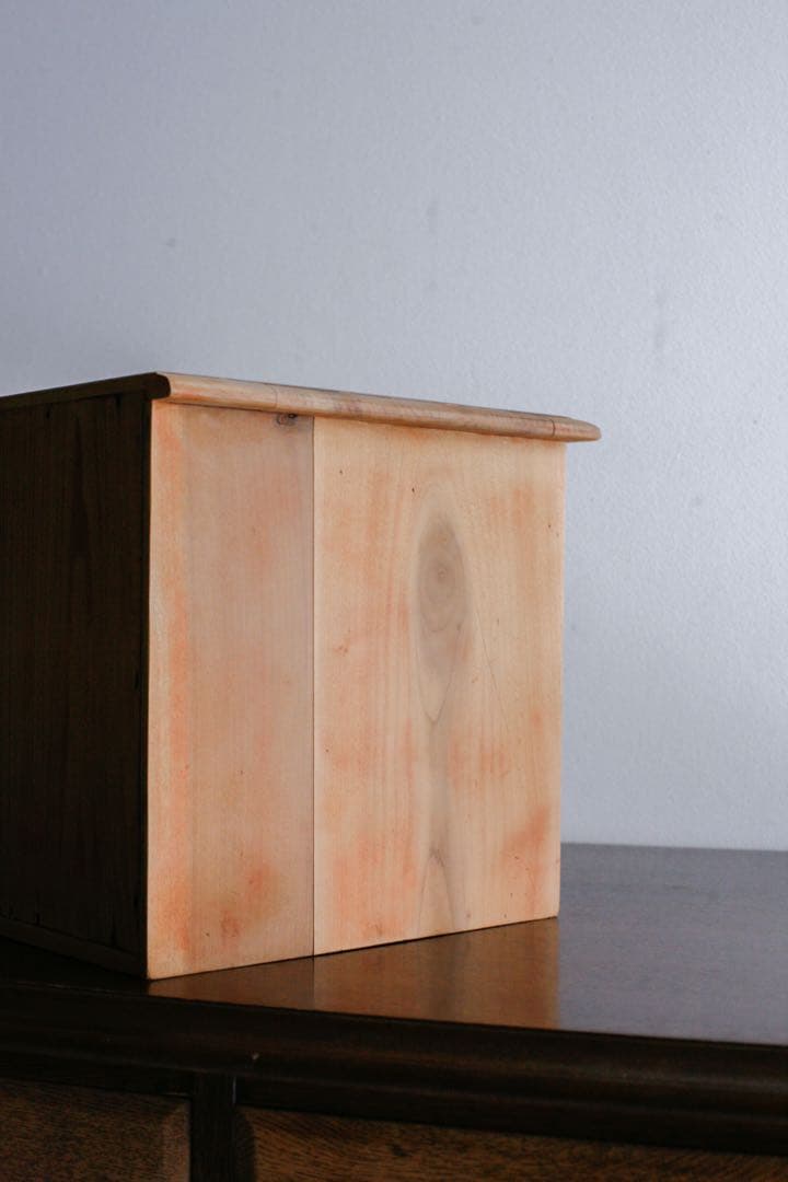 ショーケース　ガラス戸　無垢材　杉材　飾り棚　展示棚　古家具　古道具