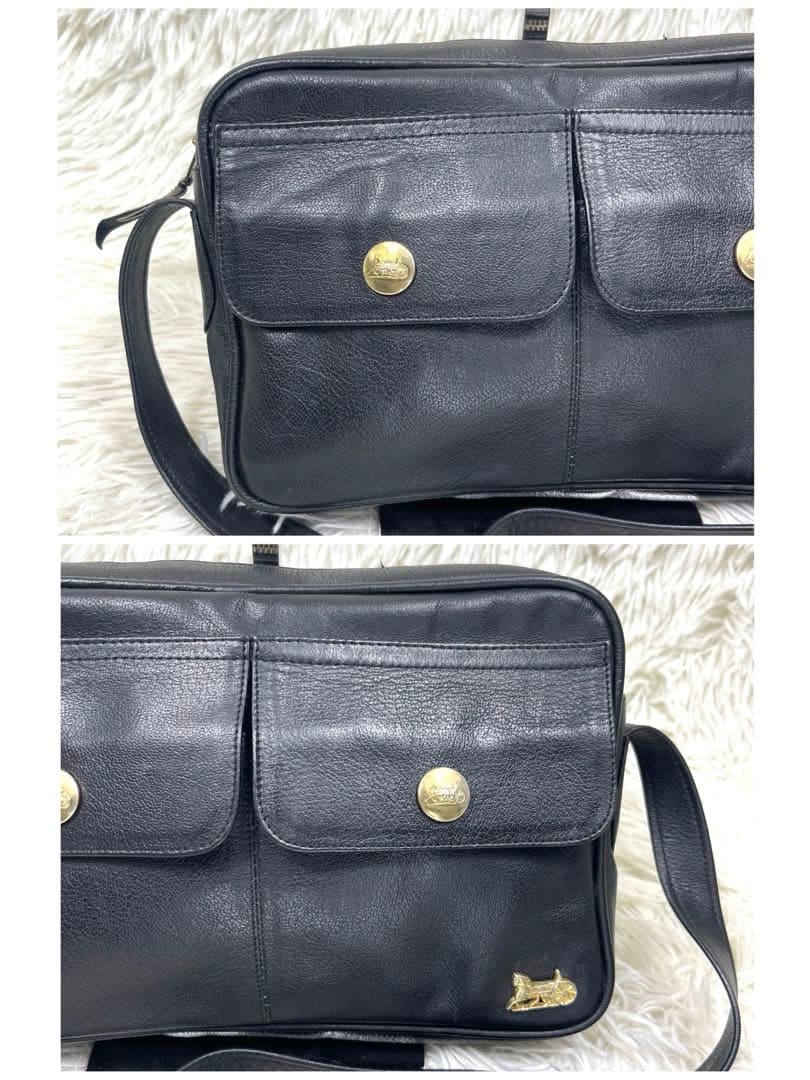 CELINE セリーヌ ショルダーバッグ　馬車金具 ヴィンテージ レザー