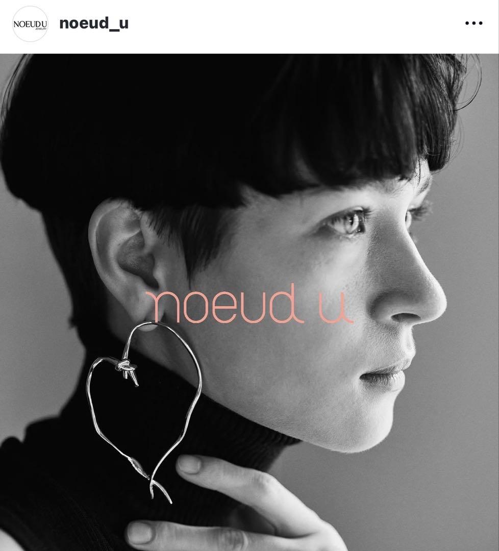 NOEUDUヌゥユゥラブビッグハートピアス Lien シルバー神崎恵滝沢眞規子