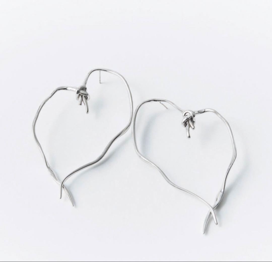 NOEUDUヌゥユゥラブビッグハートピアス Lien シルバー神崎恵滝沢眞規子