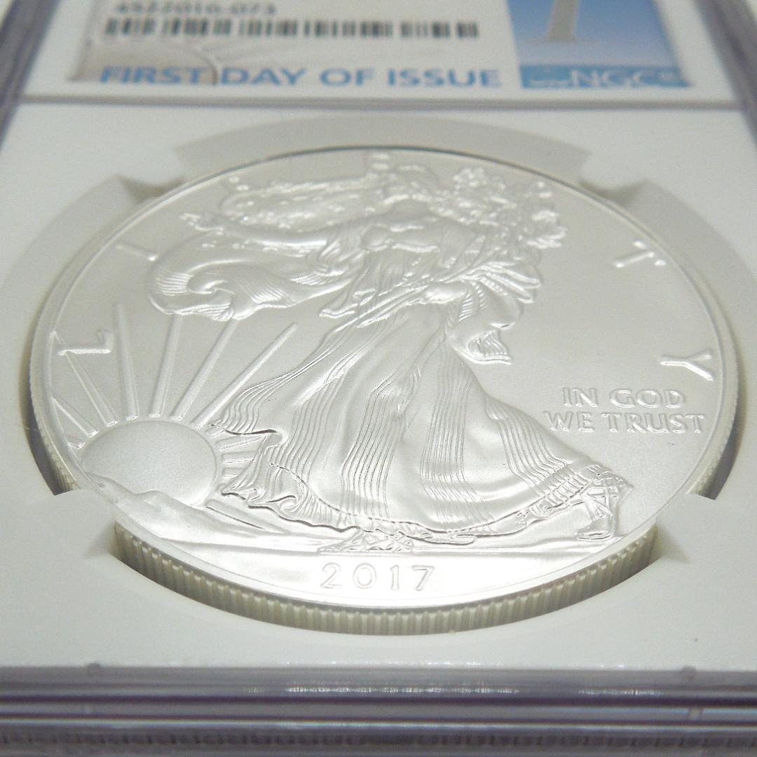 ★最高鑑定 NGC 2017 アメリカ シルバーイーグル 銀貨 MS70 FDI