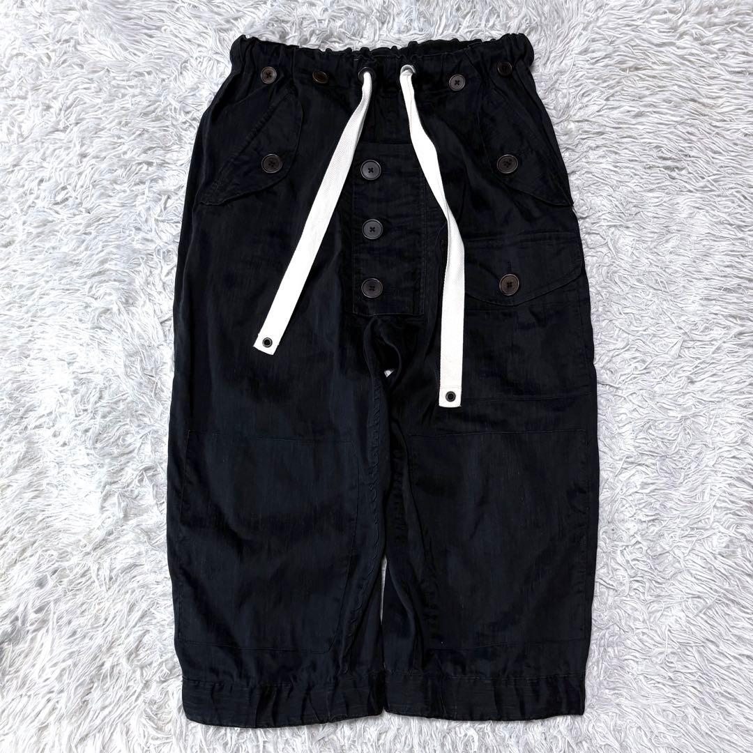 KLASICA クラシカ　ワイドサルエルパンツ　クロップド丈　ブラック　サイズ1