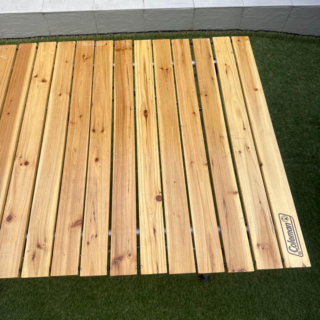 Coleman 折りたたみテーブル ナチュラルウッド