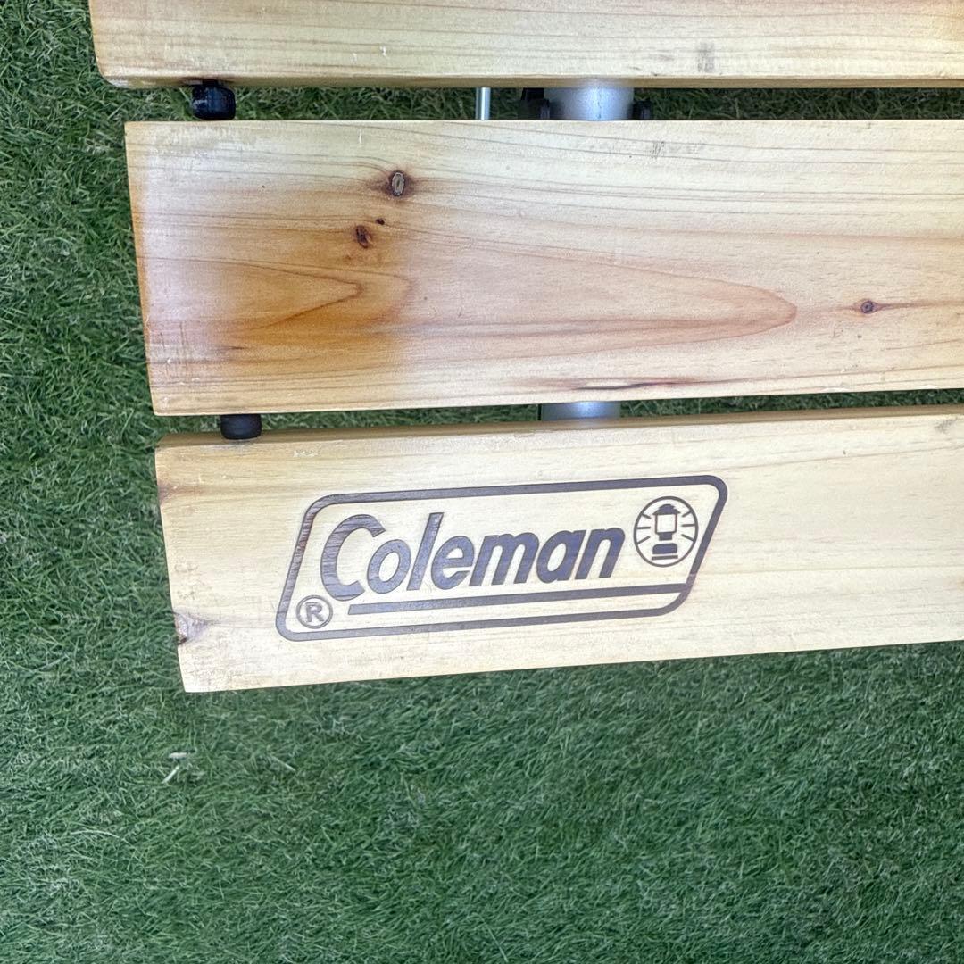 Coleman 折りたたみテーブル ナチュラルウッド