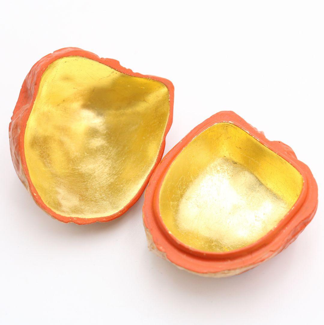 道場宗廣作 鬼灯香合 茶道具 共箱　C571　NT7