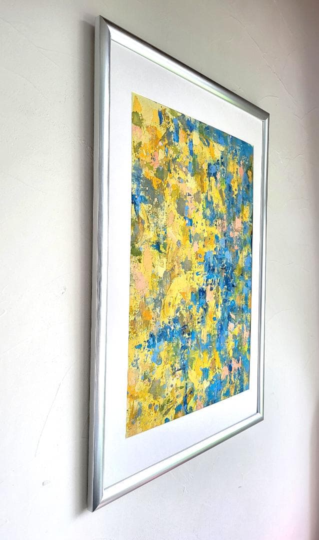 イン・ザ・パラダイス / 抽象画 77×56㎝ B2 額縁セット 原画 モダン