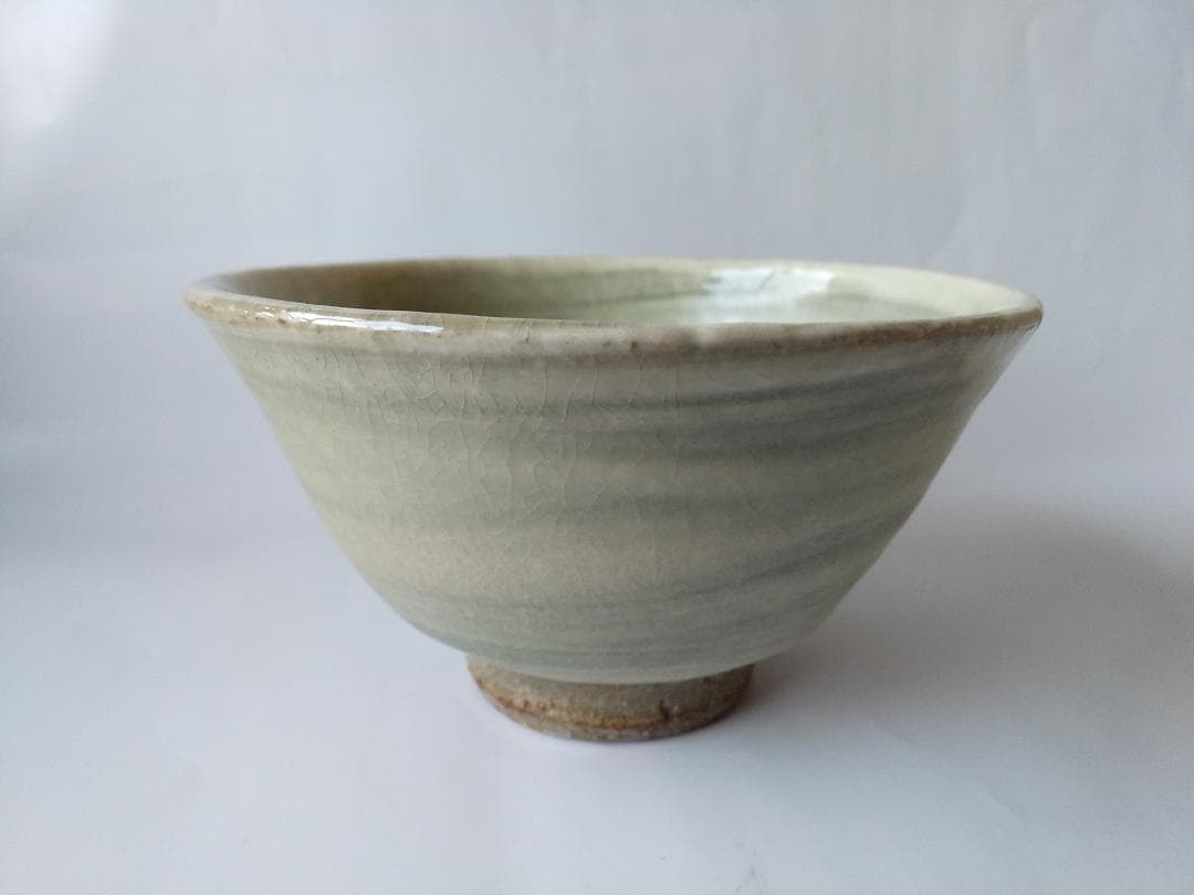 常滑焼 無形文化財 谷川省三 刷毛目 茶碗 共箱 共布 栞 茶道具 抹茶碗 美品