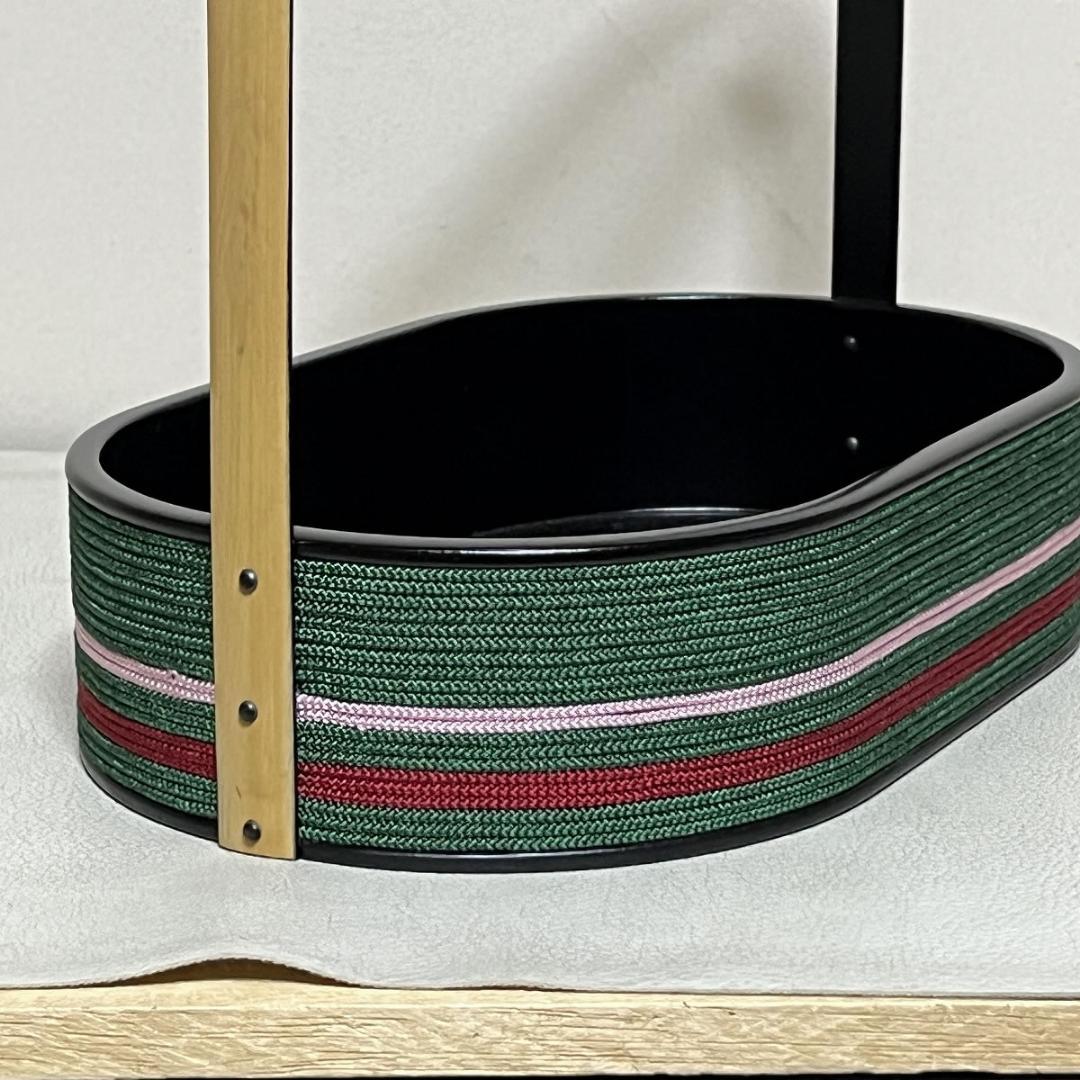 糸目紫雲 手付 莨盆 隆斎 共箱 土田友湖写 組紐 煙草盆 茶道具【k3581】