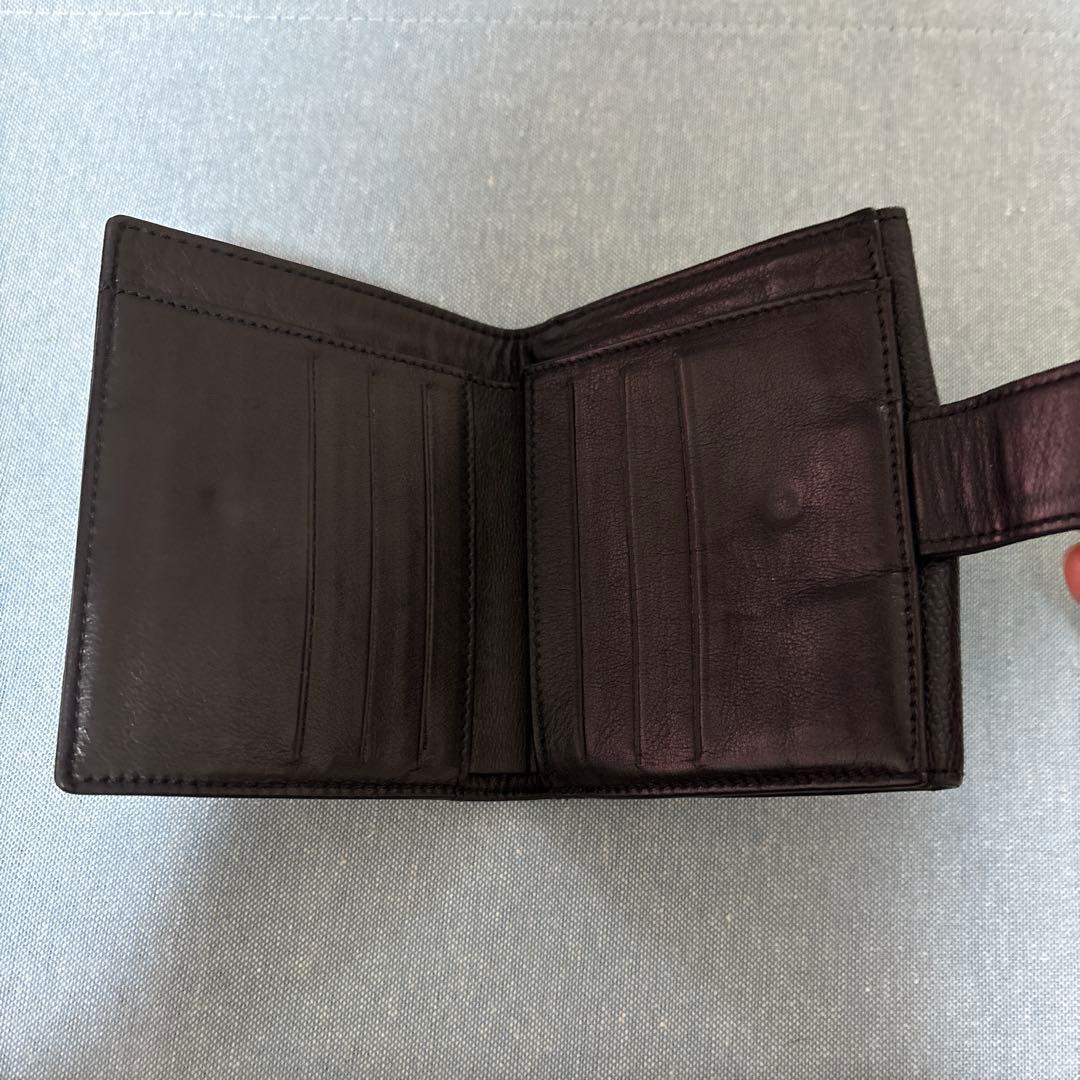 CHANEL ブラック 二つ折り財布 CCロゴ