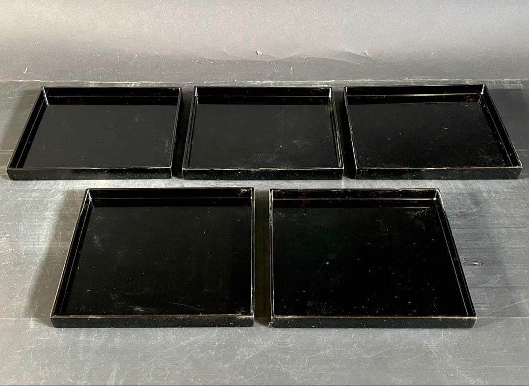 【未使用 美品】「母」 輪島塗 静峰 懐石道具 一揃い 懐石家具 茶道具(あ⑦)