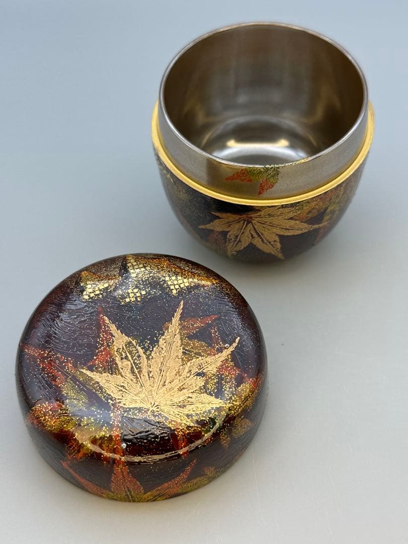 茶道具　棗　井筒鳳斎　龍田川蒔絵