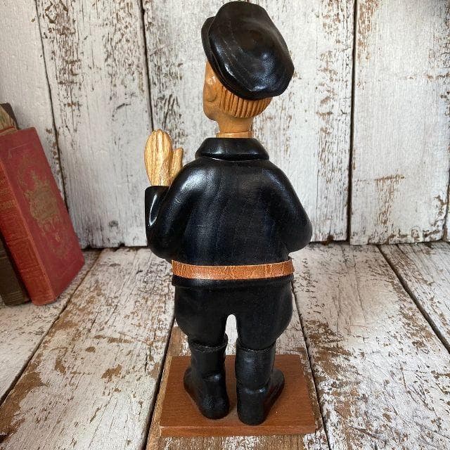 80s イタリア ヴィンテージ ROMERロメール 木彫り 人形 ポリス 警察官