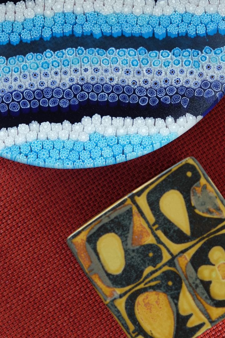 ベネチアンガラス ヴェネチアングラス ミルフィオリ プレート xフォーム