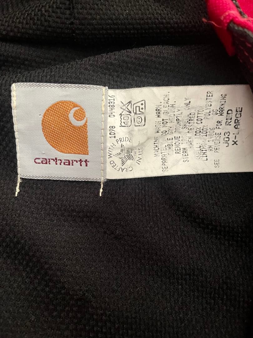 90s Carhartt カーハート アクティブジャケット RED USA XL