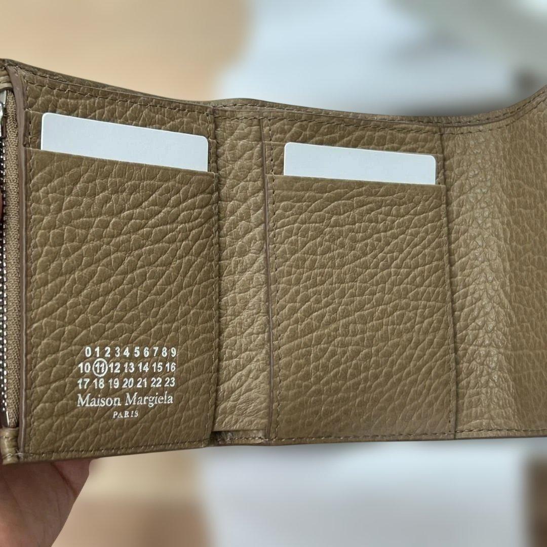 メゾンマルジェラ 三つ折財布 ベージュ
