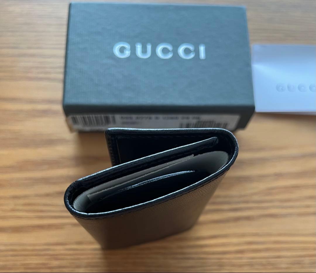 【未使用】GUCCI グッチ　キーケース　レザー　ブラック　箱付き