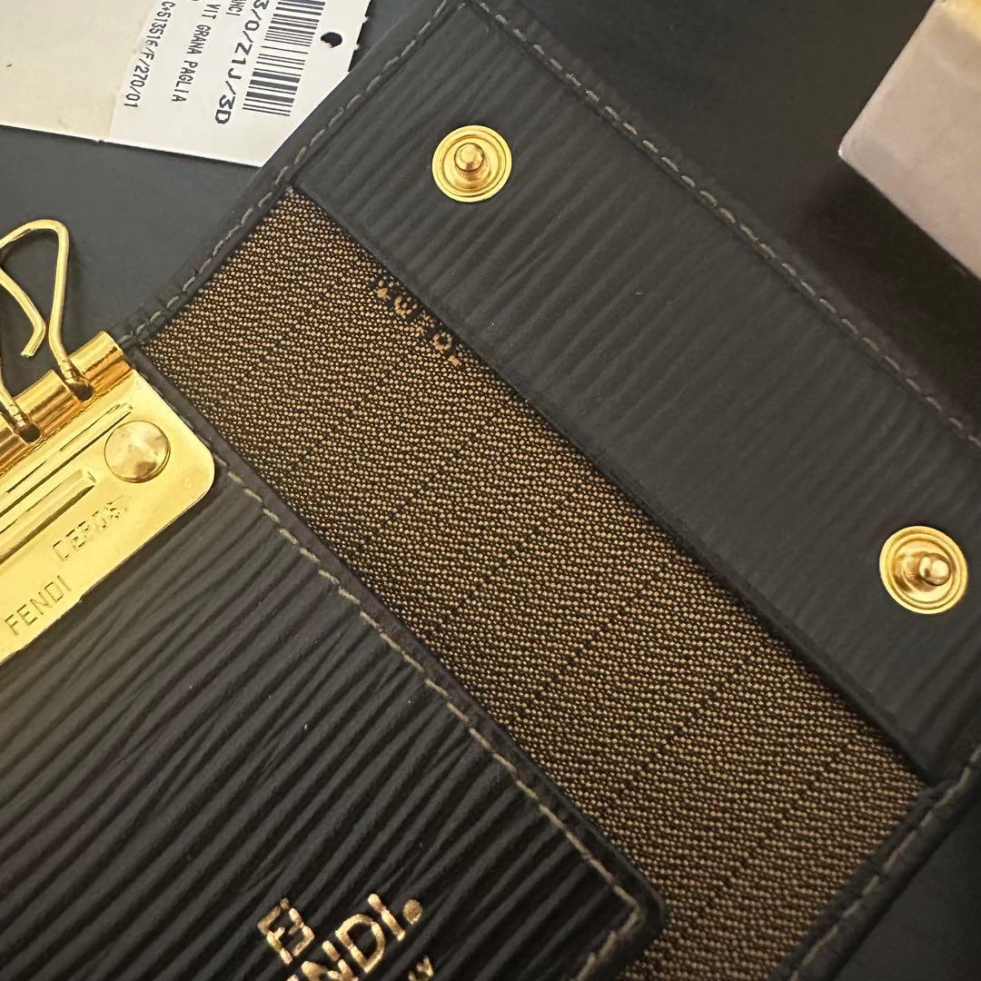 【未使用級】FENDI 6連 ズッカ柄 キーケース ブラウン