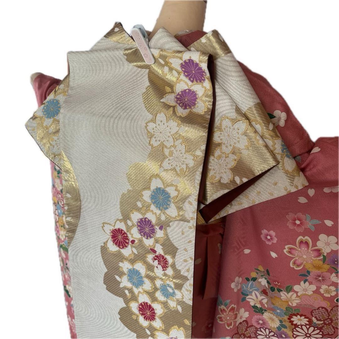 愛されピンク 華やか花模様♡振袖フルセット　成人式前撮りに