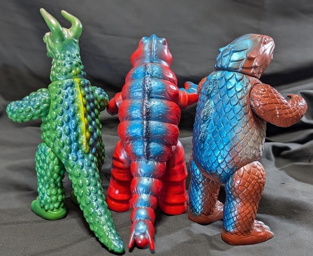 サソギラス＆モグネス＆ジギラ「マグマ大使」怪獣（ブルマァク復刻）ソフビ３体セット