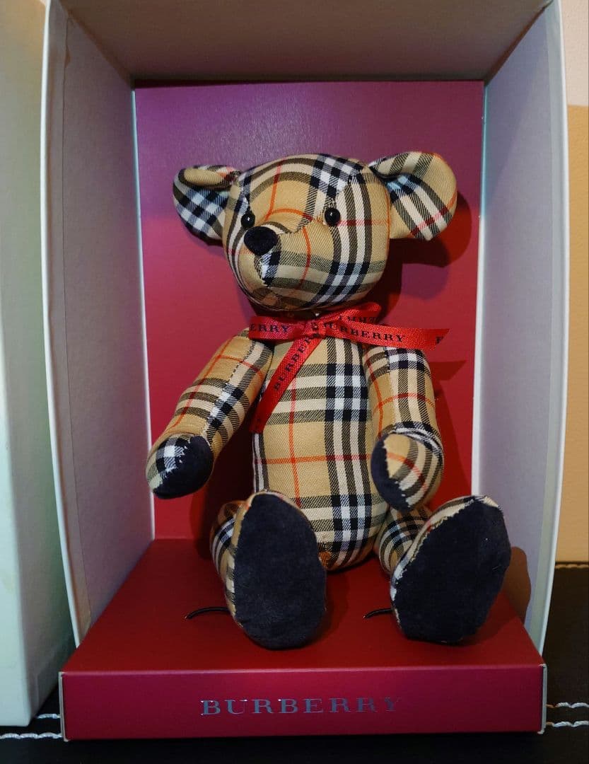 ヴィンテージ オールド BURBERRYバーバリー テディベア 箱付き