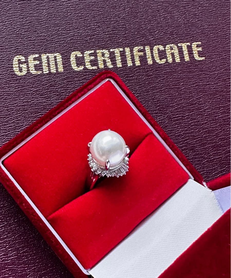 ご成約です出品取り消し前セール！白蝶真珠 プラチナ 鑑別書