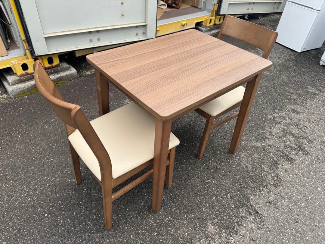 【ニトリ】天然木風ダイニングセット（テーブル＆チェア2脚）