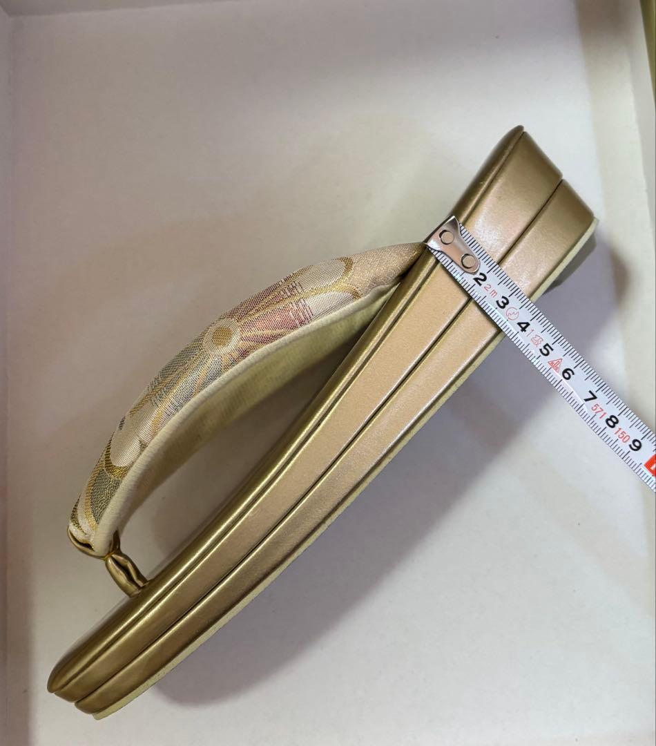 【kota】ICHIKURA 和装用バッグ 草履のセット ゴールド