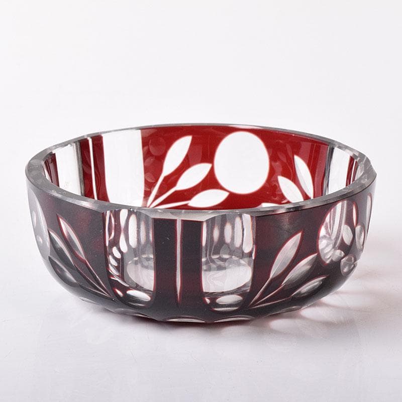 アンティーク　切子ガラス　酒盃　時代盃　V　R8277