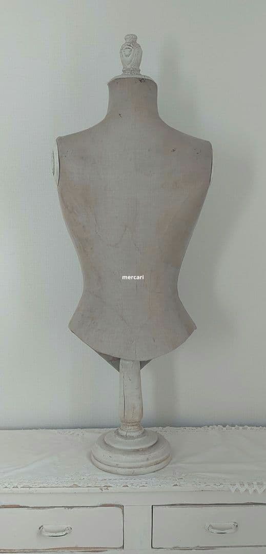 フランス製アンティーク　ホワイト　コルセットトルソー