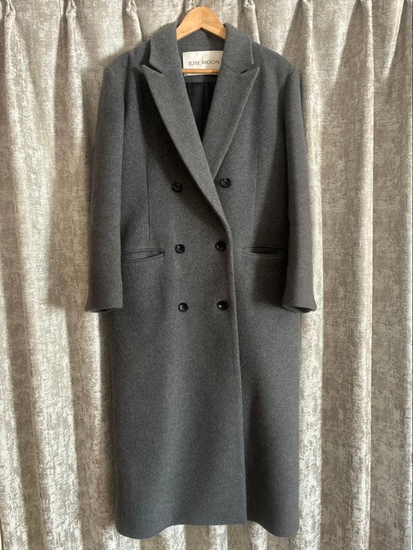 【最終価格】 josemoon ジョゼムーン グレー ダブルブレストコート
